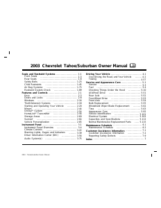 Handleiding Chevrolet Tahoe (2003)