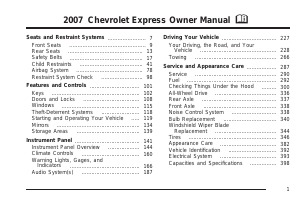 Manual Chevrolet Express (2007)