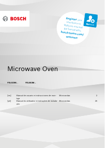 Manual de uso Bosch FEL023MU0 Microondas