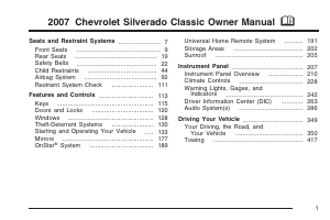 Handleiding Chevrolet Silverado (2007)