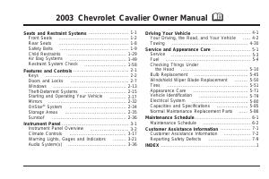 Manual Chevrolet Cavalier (2003)