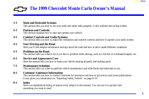 Manual Chevrolet Monte Carlo (1999)