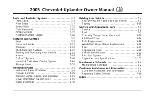 Manual Chevrolet Uplander (2005)