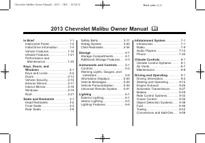 Manual Chevrolet Malibu (2013)