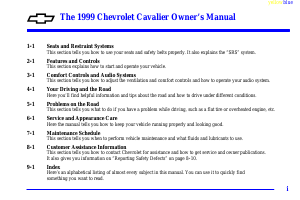 Handleiding Chevrolet Cavalier (1999)