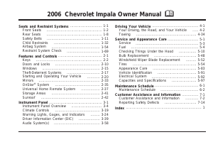 Manual Chevrolet Impala (2006)