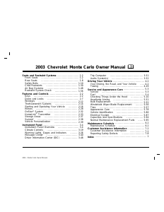Handleiding Chevrolet Monte Carlo (2003)