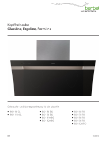 Bedienungsanleitung Berbel BKH 80 EG Dunstabzugshaube