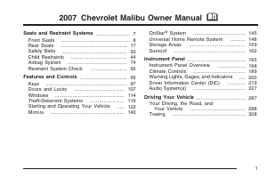 Manual Chevrolet Malibu (2007)