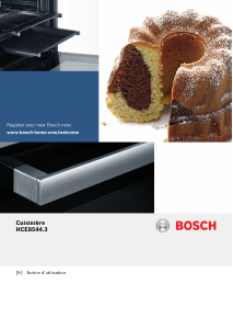 Mode d’emploi Bosch HCE854453 Cuisinière
