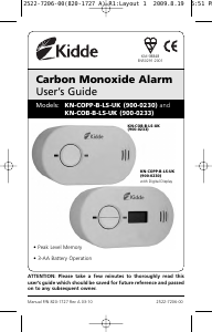 Manual Kidde KN-COB-B-LS-UK Carbon Monoxide Detector