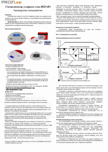 Руководство Profline JKD 601 Детектор угарного газа