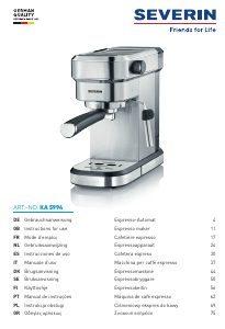 Mode d’emploi Severin KA 5994 Machine à expresso