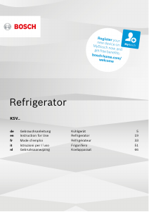 Manual Bosch KSV36VW4P Refrigerator