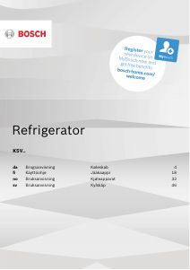Bruksanvisning Bosch KSV36VXEP Kjøleskap