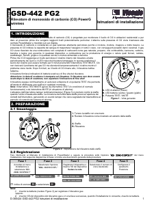 Manuale Visonic GSD-442 PG2 Rilevatore di monossido di carbonio