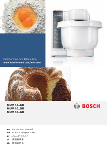 Panduan Bosch MUM4807GB Mixer Duduk