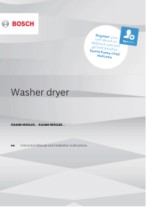 Manual Bosch WDG244601W Washer-Dryer