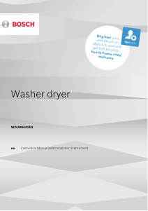 Manual Bosch WDU8H541ES Washer-Dryer