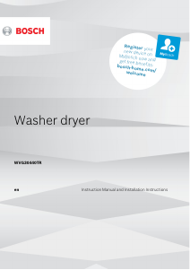 Manual Bosch WVG30440TR Washer-Dryer