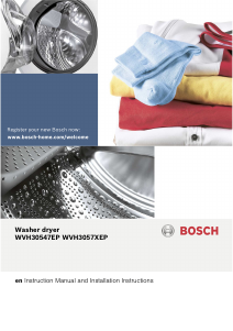 Manual Bosch WVH3057XEP Washer-Dryer