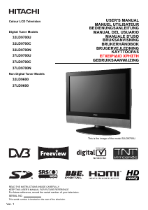 Εγχειρίδιο Hitachi 32LD9700C Τηλεόραση LCD
