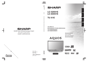 Käyttöohje Sharp AQUOS LC-52XS1E Nestekidetelevisio