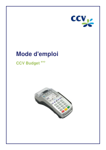 Mode d’emploi CCV Budget EVO Appareil de paiement
