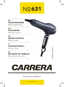 Manual de uso Carrera CRR-631 Secador de pelo