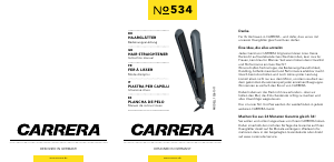 Manual Carrera CRR-534 Hair Straightener