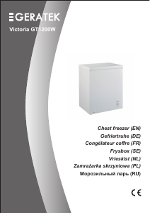 Manual Geratek GT1200W Victoria Freezer