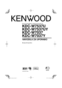 Priročnik Kenwood KDC-W7537U Avto radio