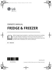 Manual LG GC-B247JEDV Fridge-Freezer