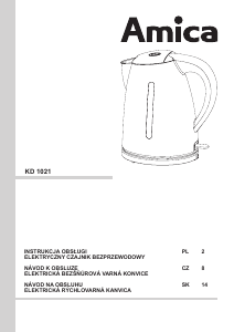 Manuál Amica KD 1021 Konvice