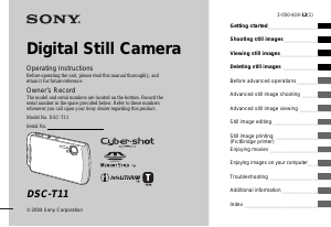 Manual Sony Cyber-shot DSC-T11 Digital Camera