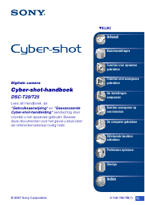 Handleiding Sony Cyber-shot DSC-T20 Digitale camera