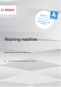 Bedienungsanleitung Bosch WAP282602W Waschmaschine