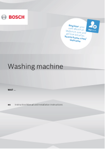 Manual Bosch WAT28661ES Washing Machine