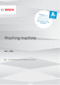 Manual Bosch WAT323P8SN Washing Machine