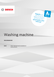 Manual Bosch WAU28QK9GR Washing Machine