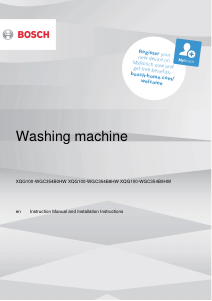 Bedienungsanleitung Bosch WGC354B9HW Waschmaschine