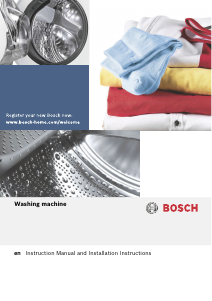 Manual Bosch WOT24254EE Washing Machine