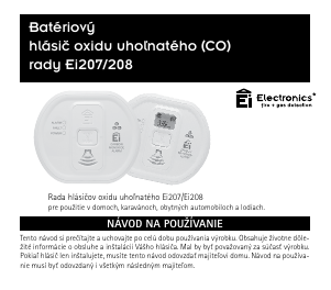 Návod Ei Electronics Ei207 Detektor oxidu uhoľnatého