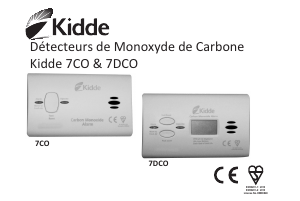Mode d’emploi Kidde 7DCO Détecteur de monoxyde de carbone