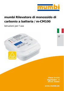 Manuale Mumbi m-CM100 Rilevatore di monossido di carbonio