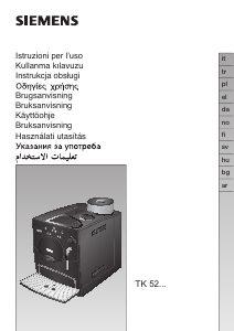 Kullanım kılavuzu Siemens TK52002CH Kahve makinesi