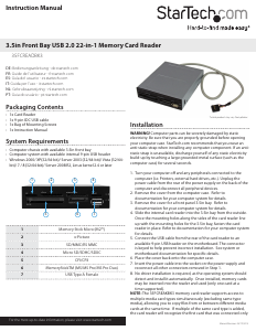 Manual StarTech 35FCREADBK3 Card Reader