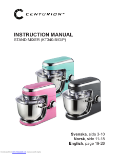 Manual Centurion KT340-G Stand Mixer