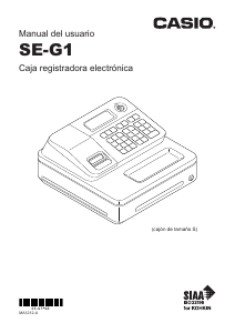 Handleiding Casio SE-G1 Kassasysteem