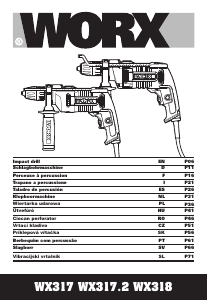 Manual Worx WX317.2 Maşină de găurit cu percuţie